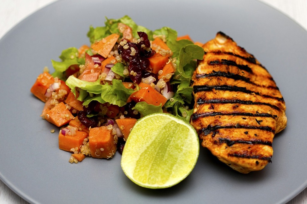 Grilled chicken marinated in Cuban Mojo 