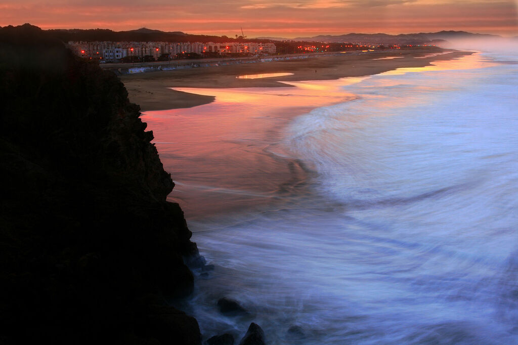 Ocean Beach in San Francisco at sunrise