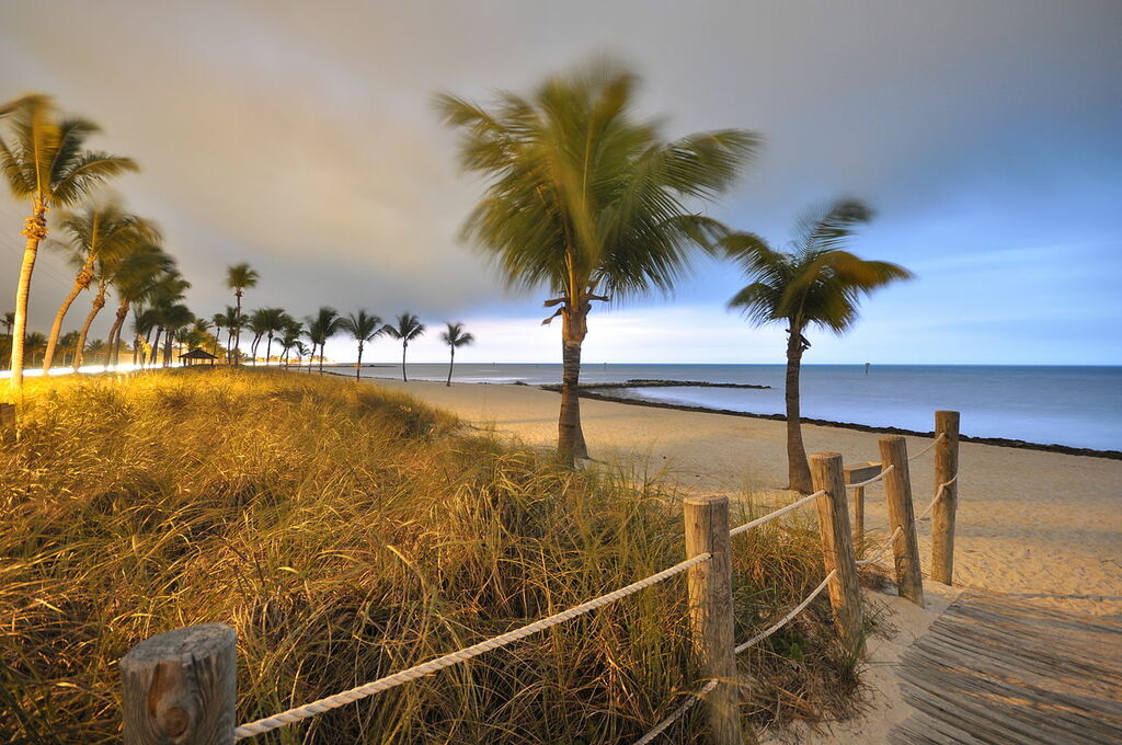 Early morning Smathers Beach Key West