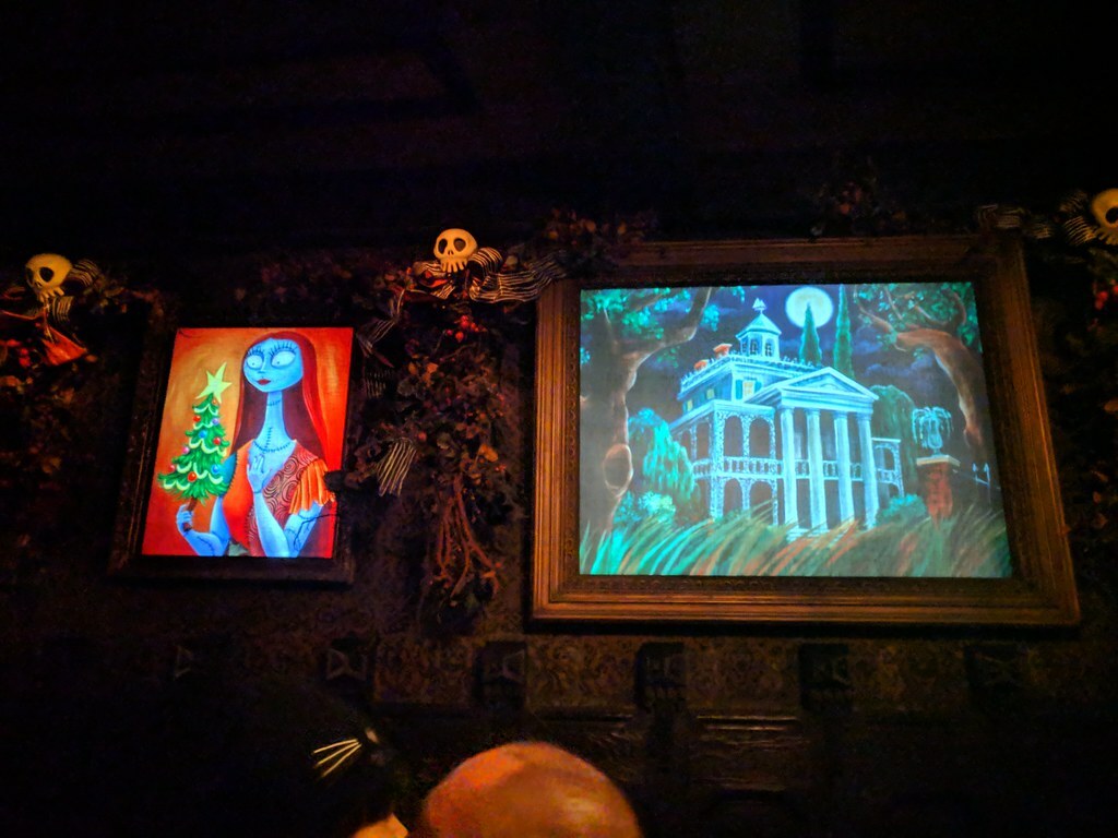 Hallway paintings, Haunted Mansion,  Disneyland, Anaheim, California, USA