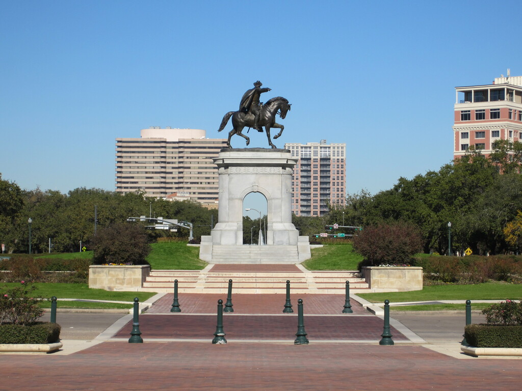 Hermann Park, Sam Houston monument, 2012