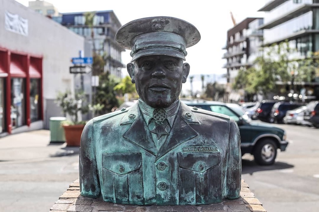 pay your respects at the gysgt john basilone memorial at piazza basilone