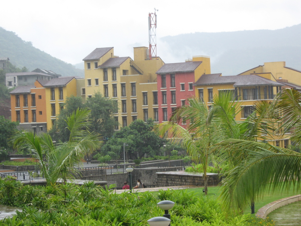 Waterfront buildings in Lavasa