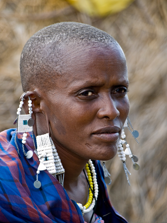 Maasai woman with stretched ears