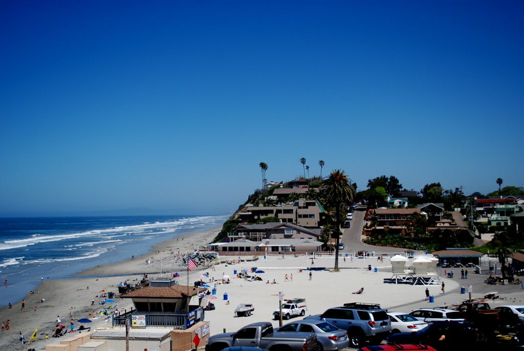 View Looking North:  Moonlight Beach,  Encinitas CA