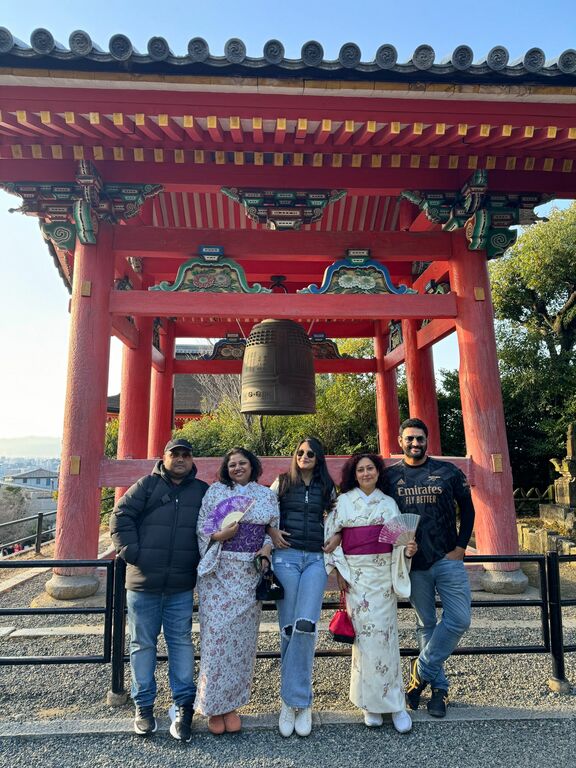 With the kimono ladies