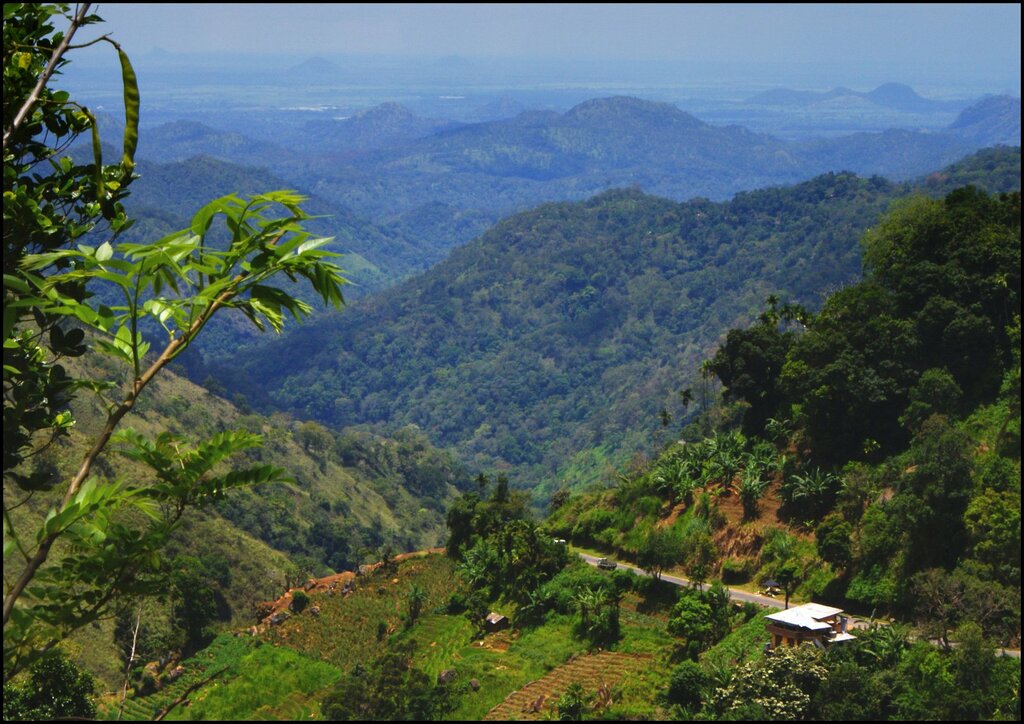 The Ella Gap view towards the South Coast, Sri Lanka