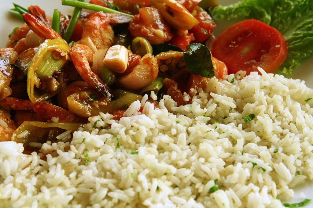 FoodAtUnawatuna RiceAndPrawns