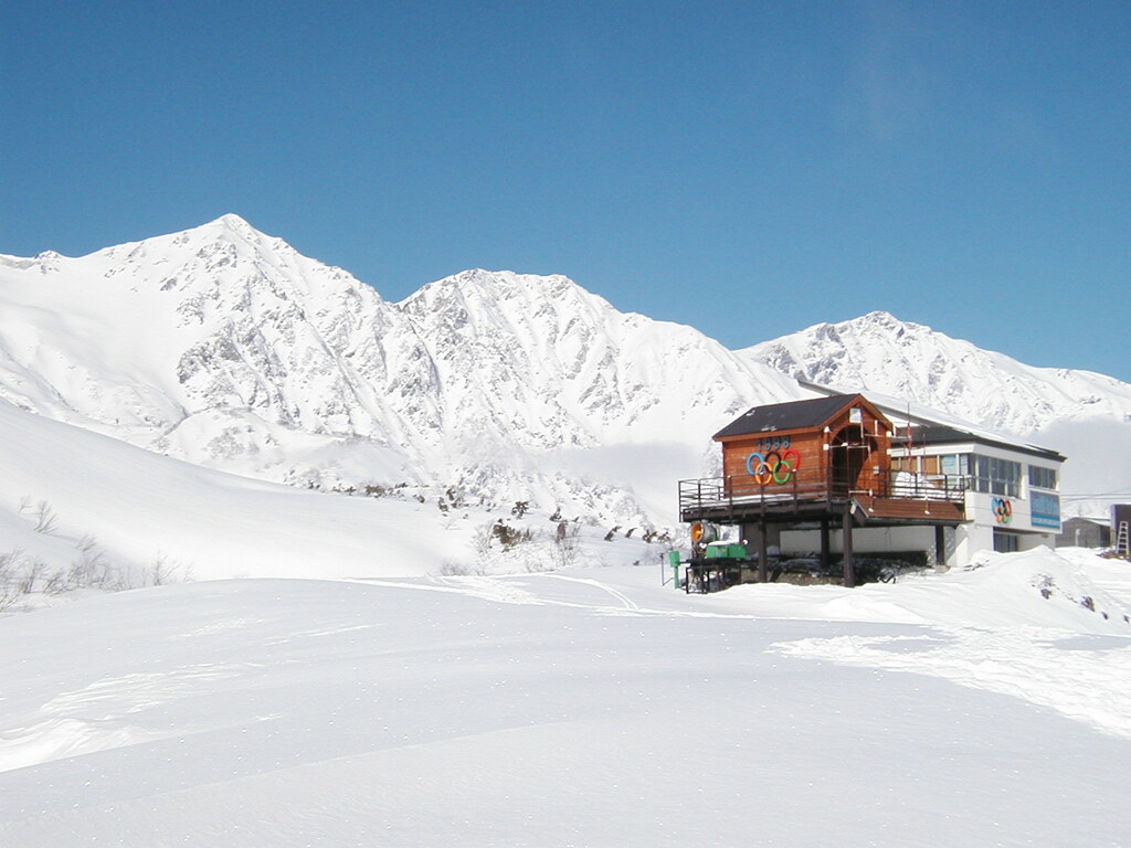 Hakuba Happo-one. ladies' DH start house at Nagano winter olympic games