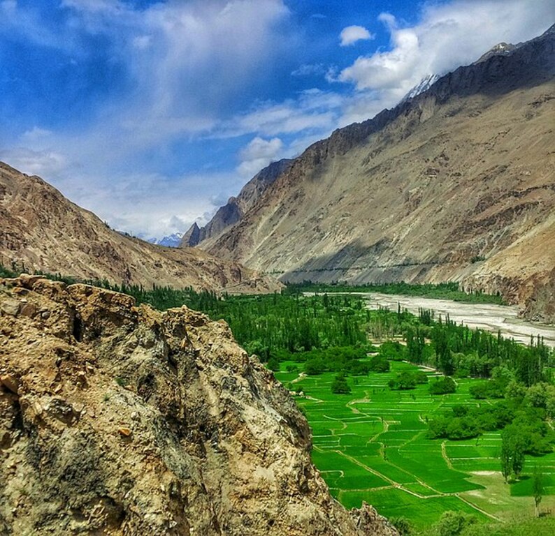 Shyok Valley entrance to Hushe Valley in Ghangche District of Gilgit–Baltistan