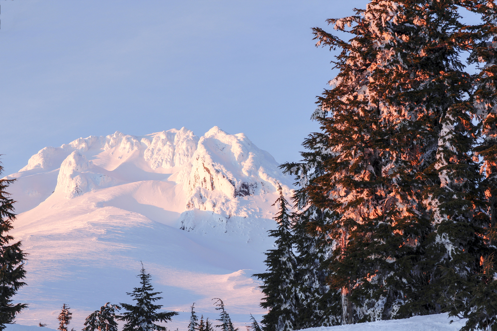 Winter snow Mt Hood, Oregon