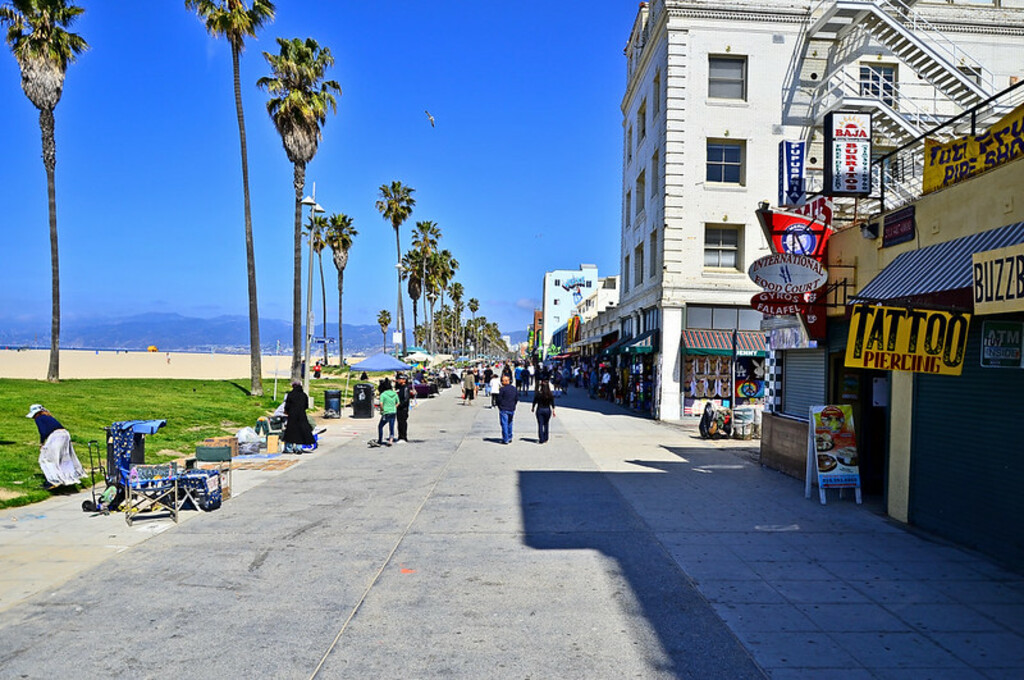 Venice Beach -  Ocean Front Walk - Buzzbomb Tattoo & Body Prcng - near corner Westminster Ave.