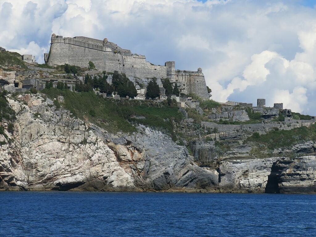Castle Andrea Doria (Porto Venere) seen from the sea