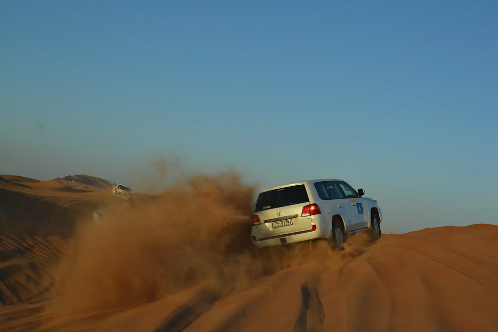 Riding sand dunes, Desert Safari Dubai