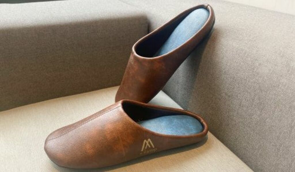 Upcycled slippers at Minn Kita Umeda