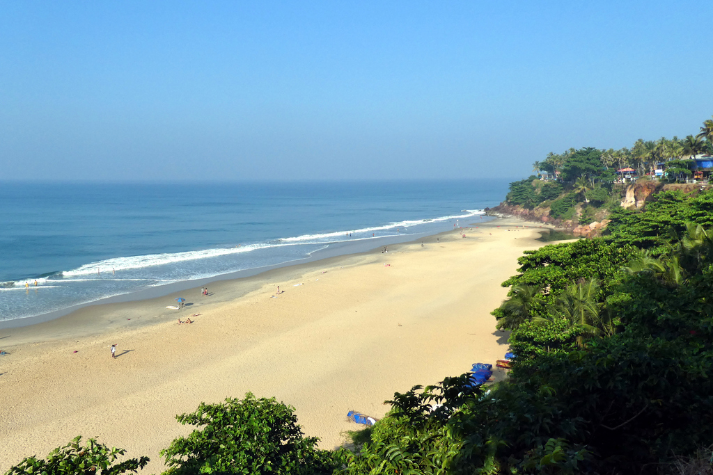 Varkala beach from above