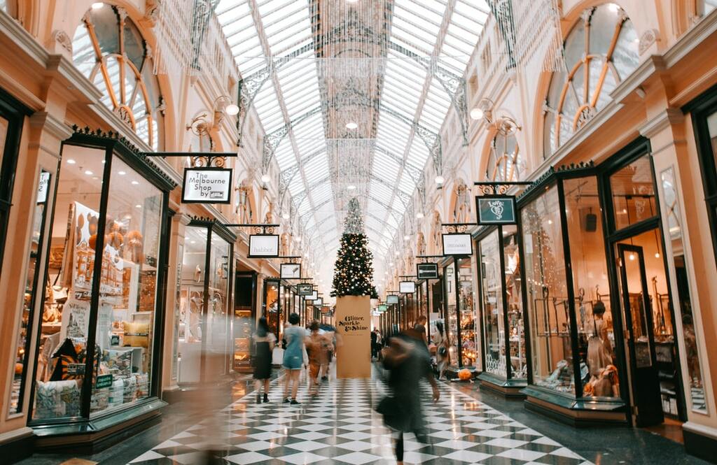 Shops in a mall