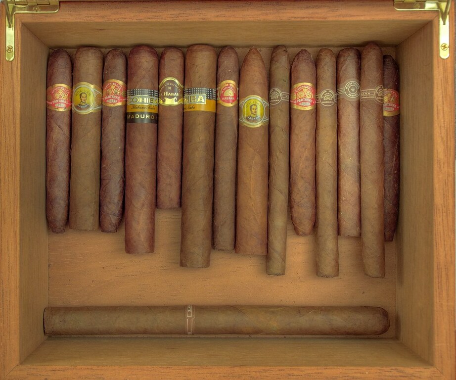 Cuban Cigars in a Humidor