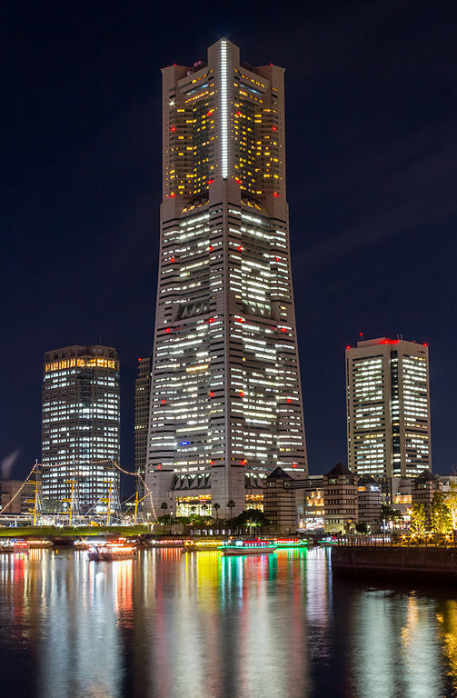 Yokohama Landmark Tower at night