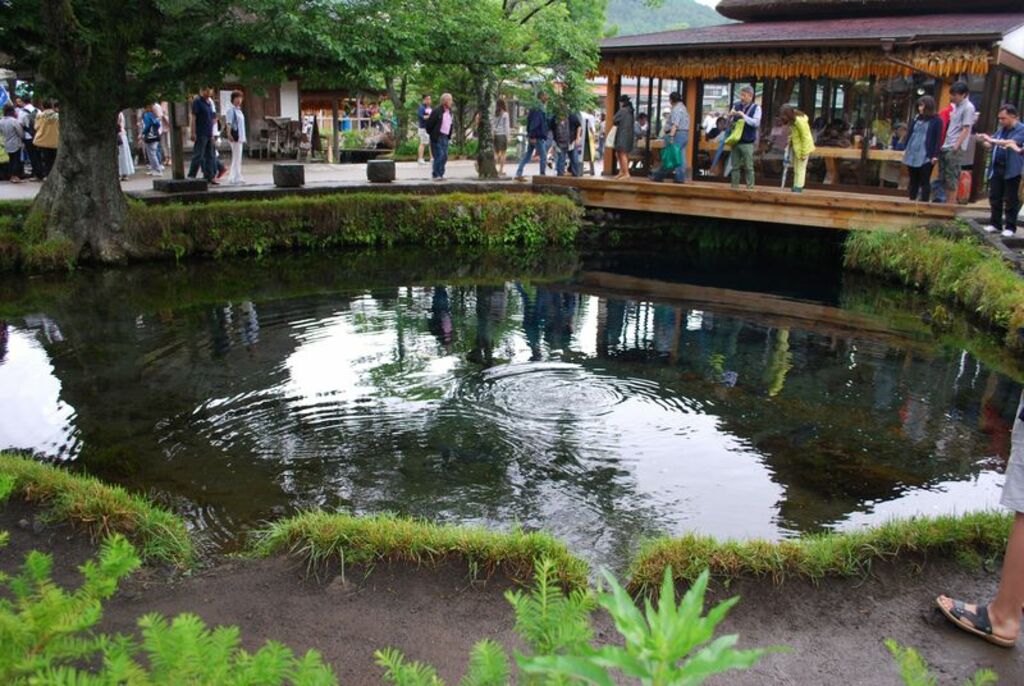 Drink sweet Mt Fuji springwater at Oshino Hakkai