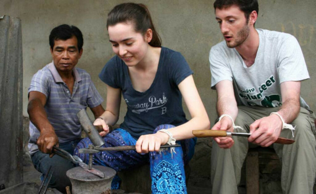 knife-making with master blacksmith