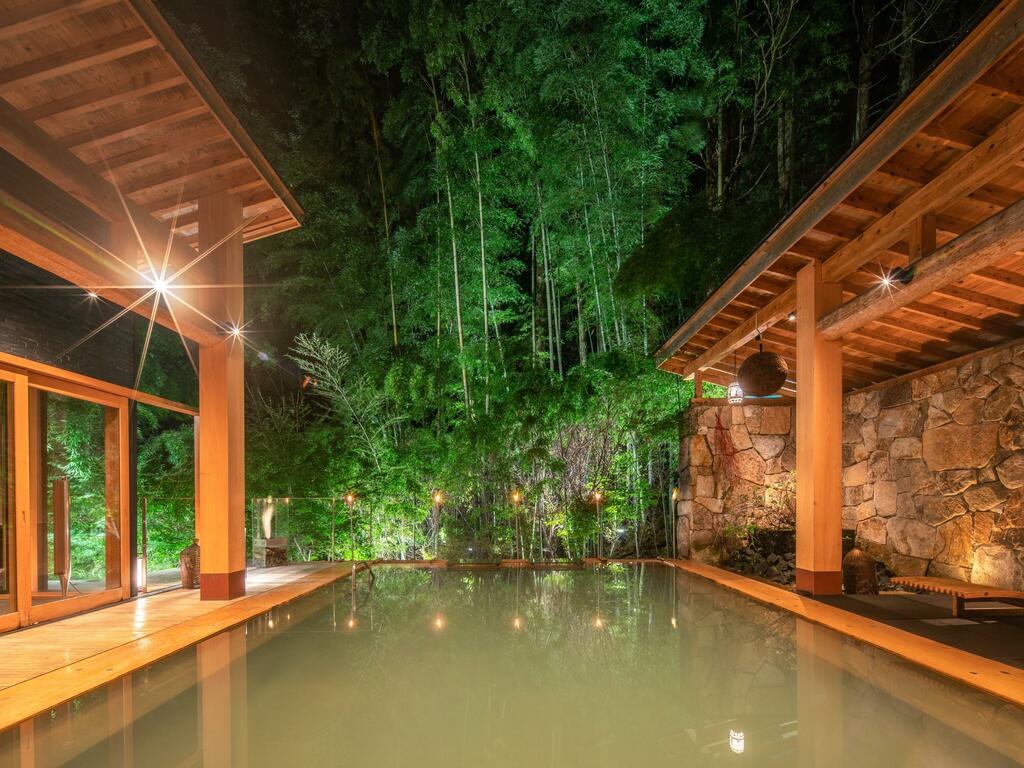 The hot springs of Takefue are heated by the geothermal forces of Mount Aso