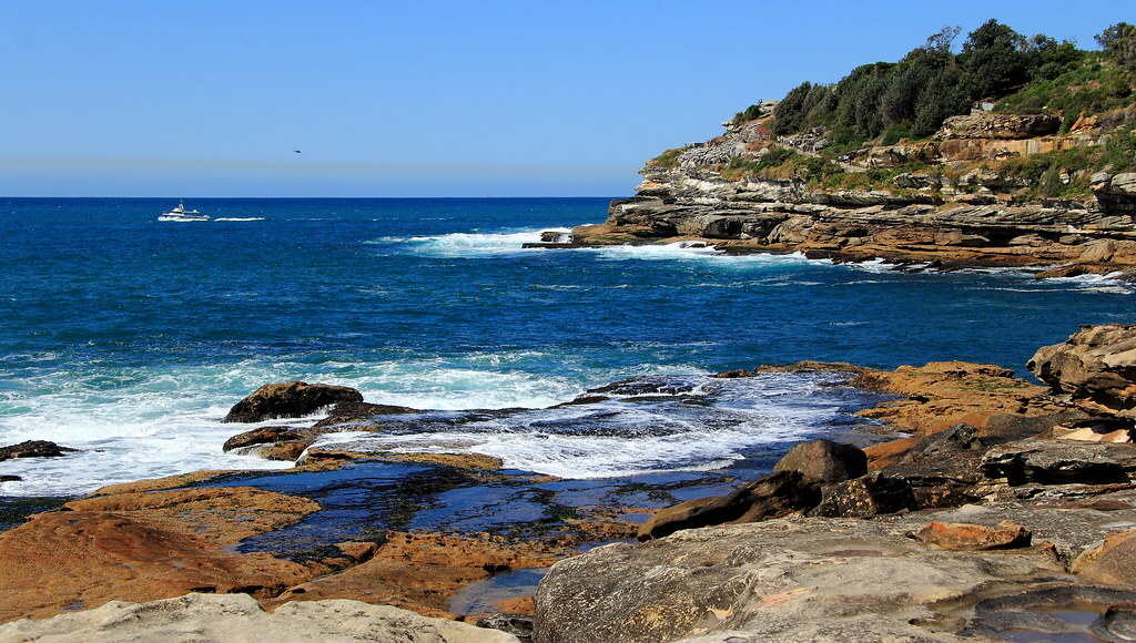 The Bondi Beach side of the Bondi to Bronte Coastal Walk
