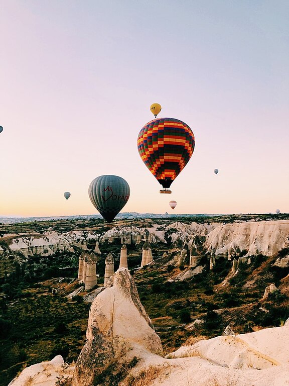Cappadocia in the sunrise
